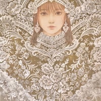 井上知美「ポワンドローズの少女」F6号　Tomomi  Inoue