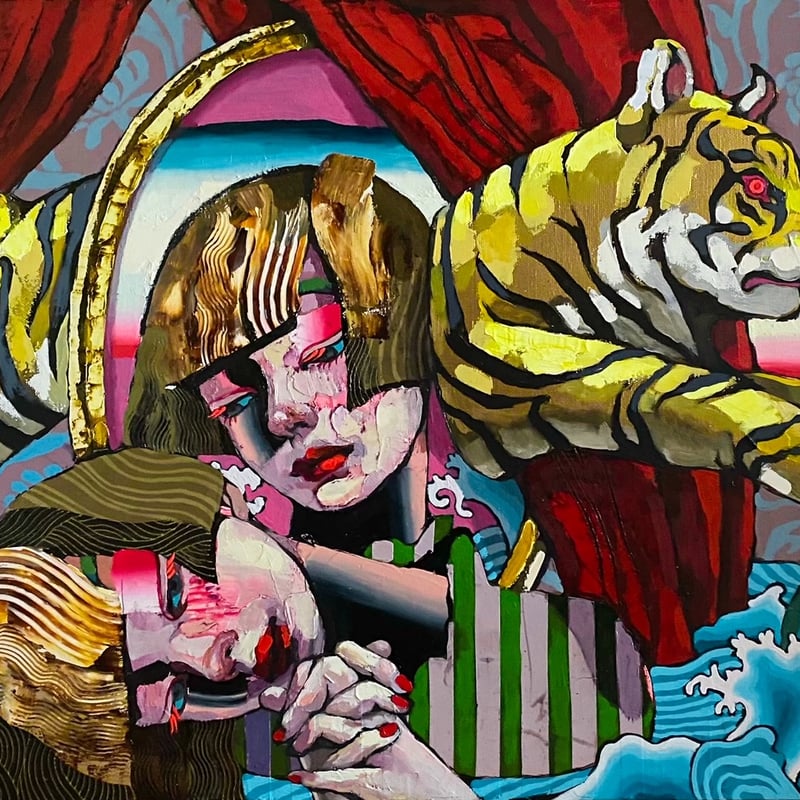 荒木名月「ドッペルゲンガーの作法」 F8号 Araki Natsuki 「The mann