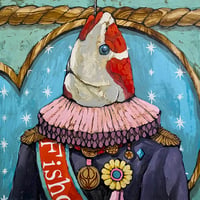 荒木名月 「魚心あれば水心」  S2号　Araki  Natsuki　(24×24cm)
