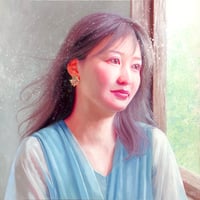 西脇 恵  「雨上がりの約束」  S3号   Nishiwaki   Megumi    (27.3×27.3cm)