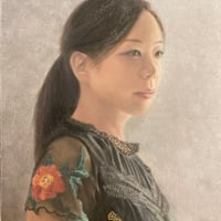 河菜直子   「まなざし」 F3号   　Kawana  Naoko　「Gaze」　27.0×22.0cm