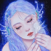 山下千里「憧 憬」F3号　Yamashita  Chisato「admiration」　(22.0×27.3cm)