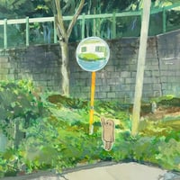 田中ひかり  「散 歩」   F4号　Tanaka Hikari  　(33.3×24.2cm)