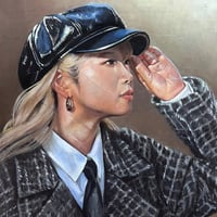 長内絵海「光の跡」 F3号　　Osanai Emi  「Traces of light」 (27.3×22.0cm)