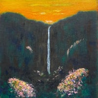すずきゆきお「鎮まる」 サムホール　Suzuki Yukio  「a calm day」 (22.7×15.8cm)