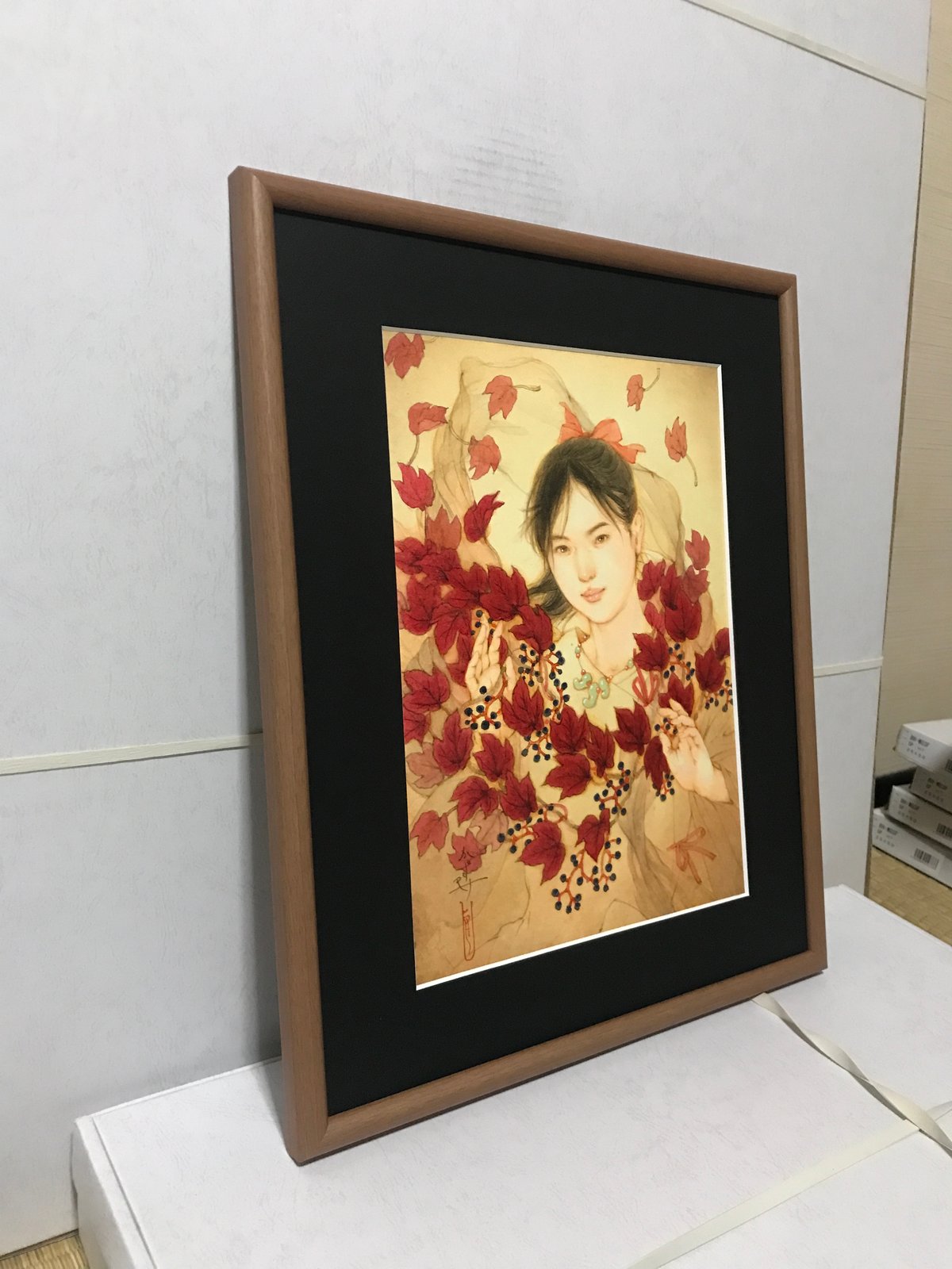 大黒天 水彩画 B4サイズ 和風 松平一民 「やまとの秋」 F4号 Matsudaira Kazutami 3