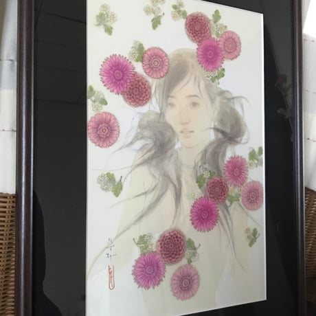 松平一民   「罔象女」(ミズハノメ )  P6号      Matsudaira Kazutami   「 god of water」　41.0×27.3cm