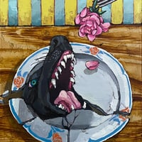 荒木名月 「飽食の果て」  F3号　Araki  Natsuki　(27.3×22.0cm)