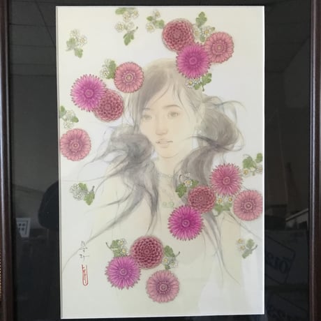 松平一民   「罔象女」(ミズハノメ )  P6号      Matsudaira Kazutami   「 god of water」　41.0×27.3cm