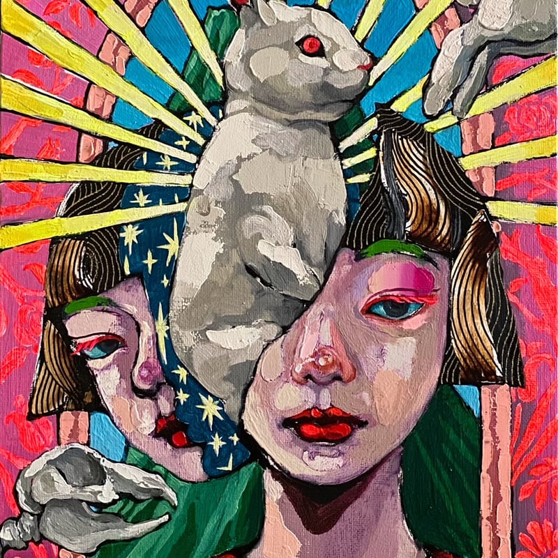 荒木名月「月の娘たち」 F4号 Araki Natsuki 「Girls of the M
