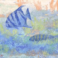 石倉 文　「散 歩」  S3号      Ishikura Aya   (27.3×27.3cm)