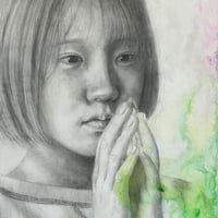 景井享平「drawing-風の色-」 F4号　　Kagei kyohei  「drawing-color of the wind-」 (33.3×24.2cm)