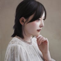 岩本将弥 「白雲の記憶」 F3号　Iwamoto  Masaya  (27.3×22.0cm)