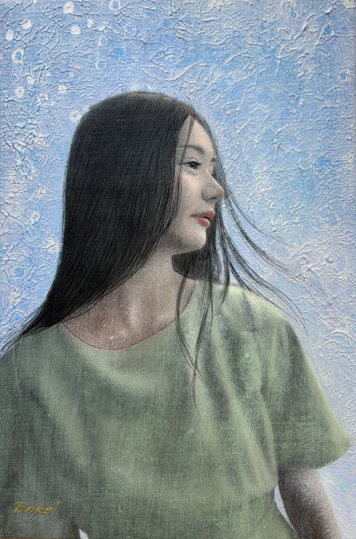 志賀絵梨子 「涼をとる」 P4号 Shiga Eriko 「cool off」