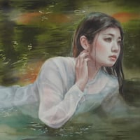 徳田明子　「この世の果て」　F6号　31.8×41.0cm