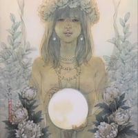 松平一民   「カガミ」 F4号     Matsudaira Kazutami     (33.3×24.2cm)