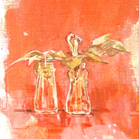 田中ひかり　「vase」 F0号　Tanaka Hikari  　(14.0×18.0cm)