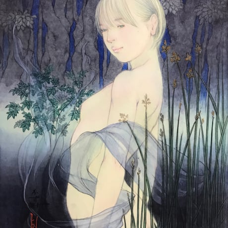 松平一民   「水 沼」  F4号    Matsudaira Kazutami    33.3×24.2cm