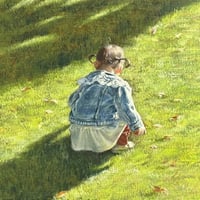 長内絵海　「ちいさい秋」 　F3号　　Osanai Emi   (22.0×27.3cm)