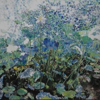 北川安希子 「花見ーパンダ」 F6号 Kitagawa Akiko 「herry Blo