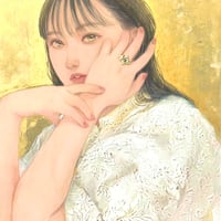 井上知美「ポワンドローズの少女」F6号 Tomomi Inoue | 美岳画廊