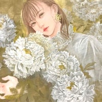 井上治（Osamu Inoue）８９１１２３１　人体　モノクロ 井上知美「ポワンドローズの少女」F6号 Tomomi Inoue | 美岳画廊