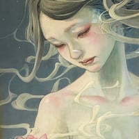 平野実穂　「夜明けの記憶ー自己ー」　WF4号　66.6×24.2cm