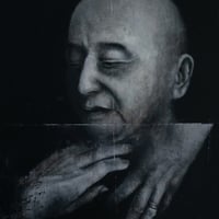 尾崎里樺 「lovers」   F6号　　Ozaki  Satoka   (41.0×31.8cm)