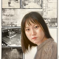 景井享平 「漫画のような1日」  F6号　 Kagei kyohei   「A day straight out of a comic book」 (41.0×31.8cm)