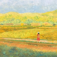石倉文　「旅の途中」 F3号      Ishikura Aya   (22.0×27.3cm)