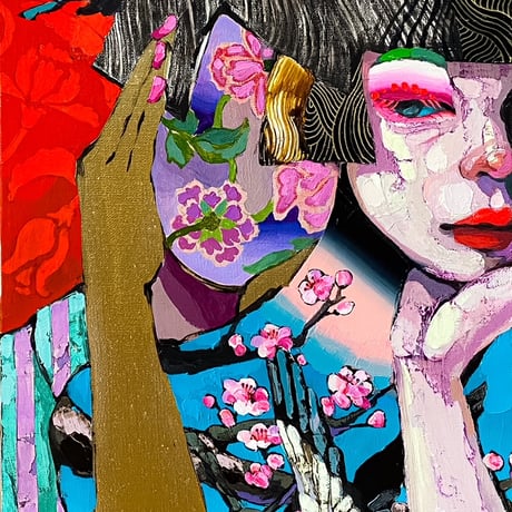 荒木名月「双子のパラドックス」 M8号　Araki  Natsuki  「Twin Paradoxes」 (45.5×27.3cm)