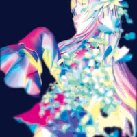 ONOTAKU「半分だけ咲く」 サムホール   「Half in bloom」 (22.7×15.8cm)