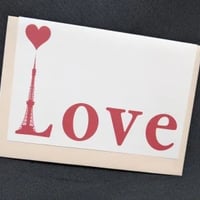 Loveタワー・ピンク（バレンタイン） (二つ折、封筒付)