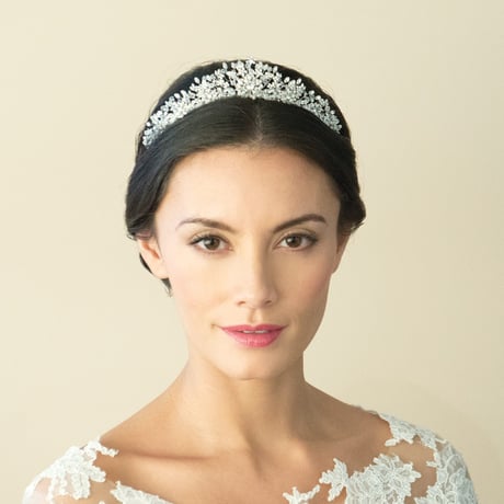 ⭐︎受注オーダー⭐︎ PHEODORA RHODIUM CRYSTAL PEARL VINTAGE TIARA