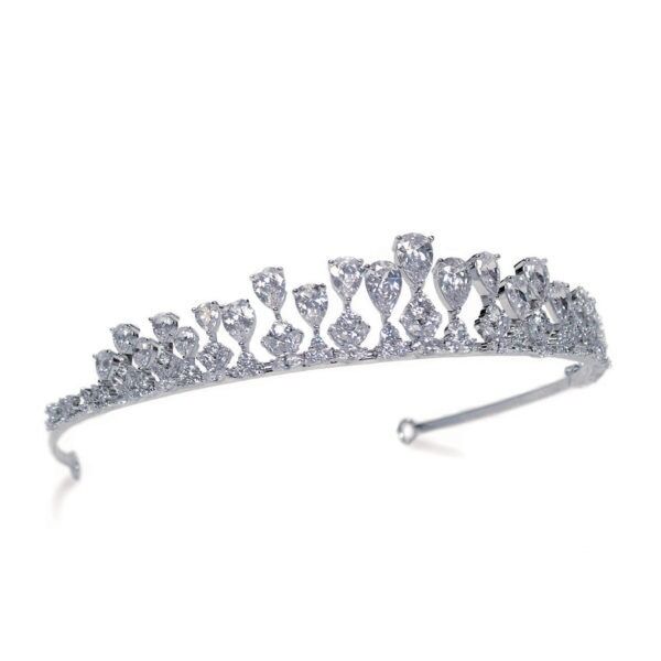 Ivory&Co. TEARDROP RHODIUM CRYSTAL DIADEM ティアラ