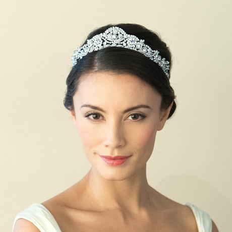 Ivory&Co. PRINCESS MIA RHODIUM CRYSTAL DECO TIARA