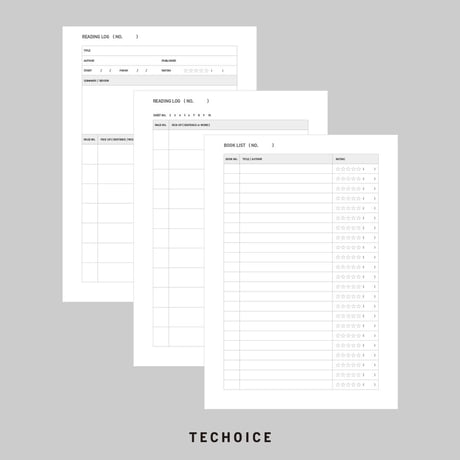 読書ログ／本リスト｜READING LOG & BOOK LIST ｜A5タテ【ダウンロード製品】