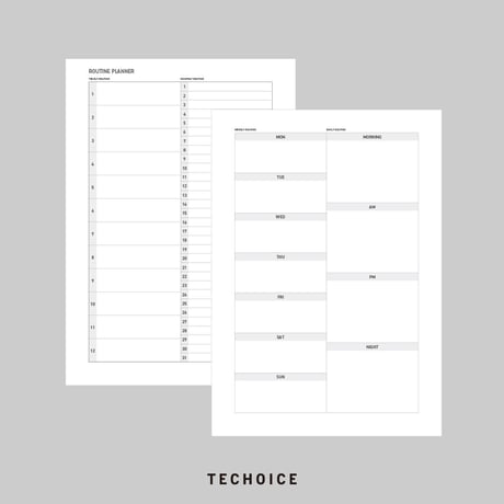 ルーチンプランナー｜ROUTINE PLANNER｜A5タテ【ダウンロード製品】