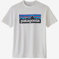 patagonia (パタゴニア)  #62420 P-6 Logo: White (PLWT)/ボーイズ・キャプリーン・クール・デイリー・Tシャツ