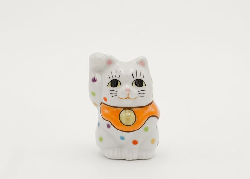 宮創製陶所|1.5寸招き猫(オレンジ色) | セラボクタニ公式 宮創製陶所|1.5寸招き猫(オレンジ色) | セラボクタニ公式