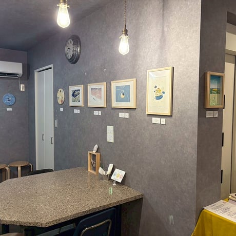 ［Obakesensei］コラボカフェ 展示作品『Patch work hills』