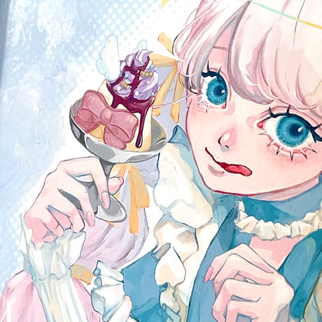 ［西瓜みい］オカユウリ×西瓜みい 二人展 展示作品『トッピングはおこのみで』