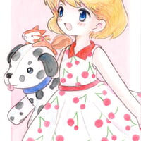 ［oyasumi］ミニ個展 展示作品『With a Spotted Pup』