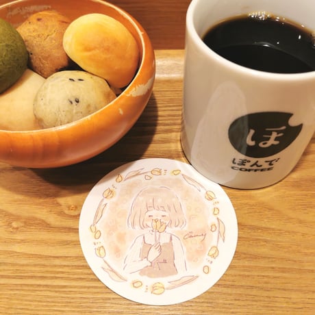 ［momochy × ぽんでCOFFEE］コースター（単品）