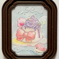［西瓜みい］オカユウリ×西瓜みい 二人展 展示作品『なかよしふたりのおやつたいむ』