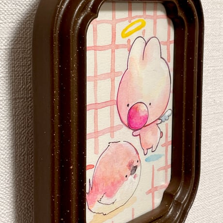 ［西瓜みい］オカユウリ×西瓜みい 二人展 展示作品『ふたりはなかよし』