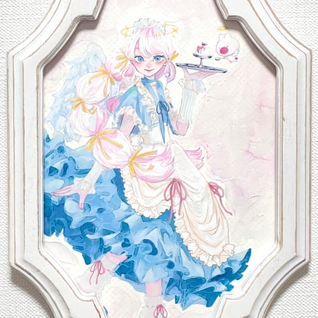 ［西瓜みい］オカユウリ×西瓜みい 二人展 展示作品『いたずらてんし』