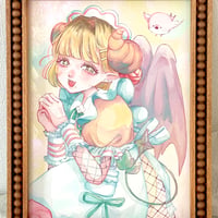 ［西瓜みい］オカユウリ×西瓜みい 二人展 展示作品『こあくまのほほえみ』
