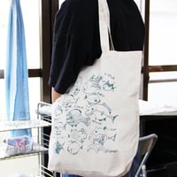 めぶき園オリジナルエコバッグ（ナチュラル）魚