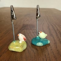 小鳥のクリップスタンド